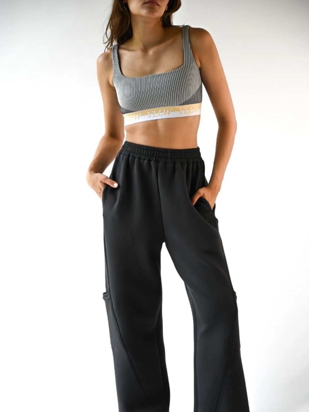 YLLW The Label Brice Ribbed Bra Neutral Size S